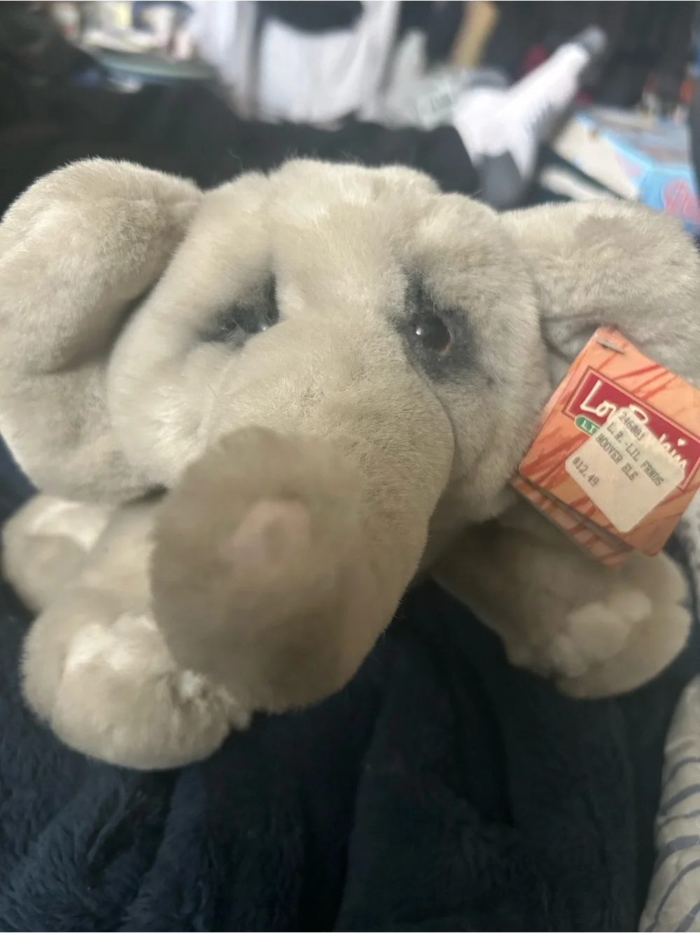 Plush Elephant Decorative Accent - Gray Lou Rankin